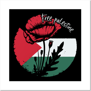 Free Palestine - Retro Palestine Flag Posters and Art